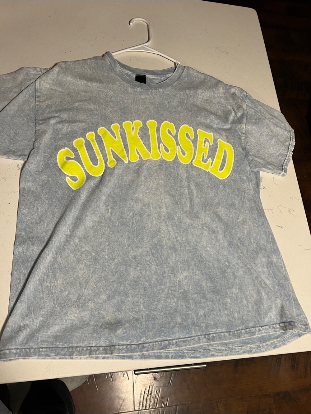 Sunkissed Graphic Tee in Acid Wash Blue